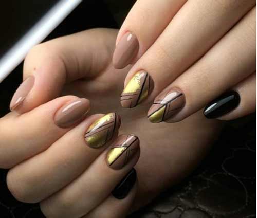 Combination of gold + coffee tone