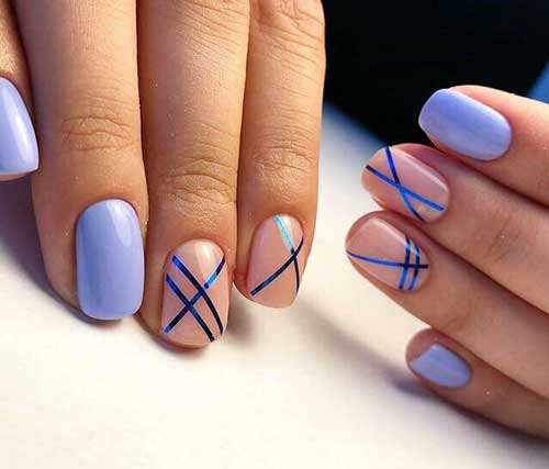 Stylish geometry on nails manicure ideas