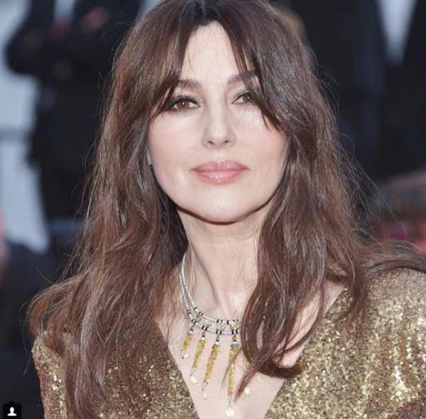 Monica Bellucci with long hair