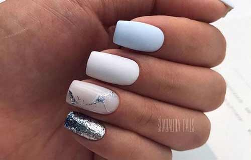 Blanc + effet marbre + argent