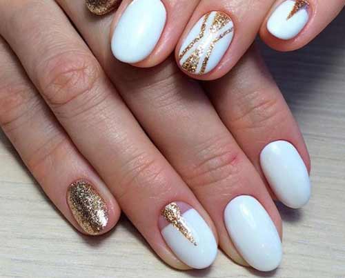 Snow-white manicure for the new year