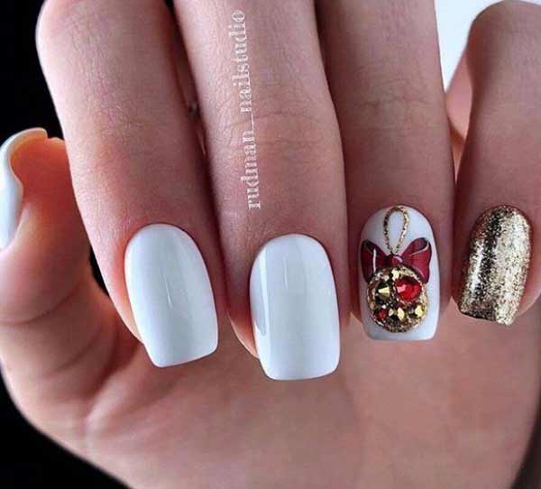 White nails for the new year