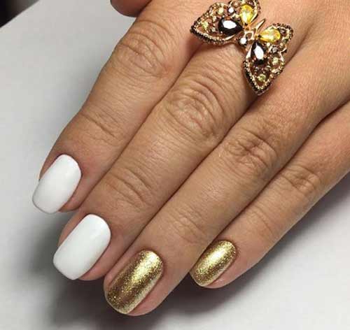 White with gold