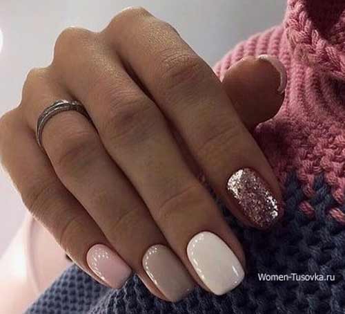 Paillettes sur beige