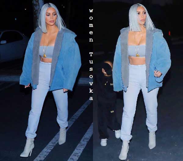 Boucles bleues et carré uniforme : la nouvelle coiffure de Kim Kardashian