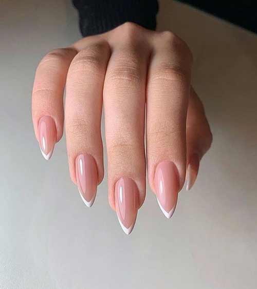 Sharp nude nails