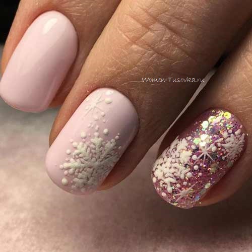 Pink snowflakes