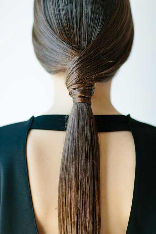 Coiffure chic pour cheveux longs