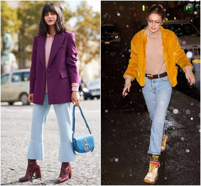 Fashionable flared jeans from the knee 2018