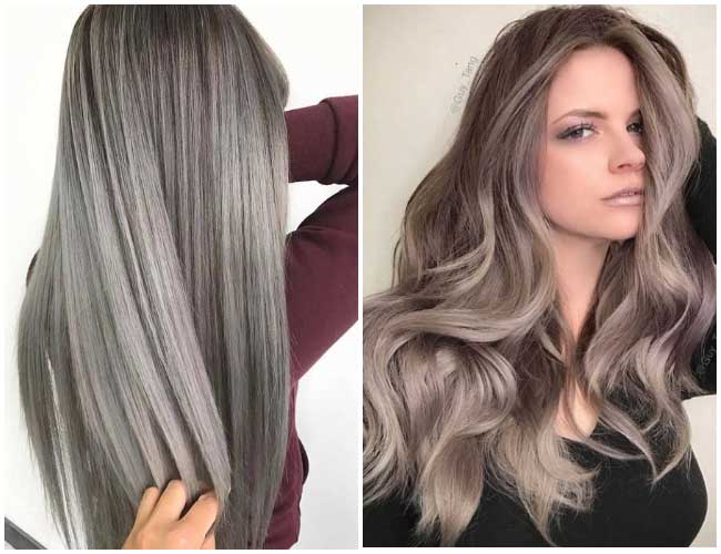 Dark gray shade on hair 2018