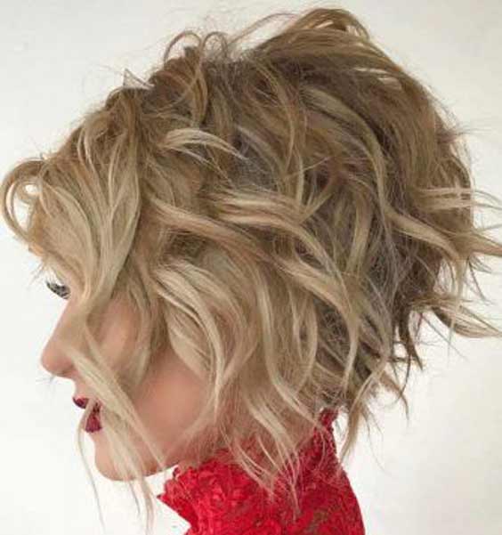 Cropped bob blonde hair