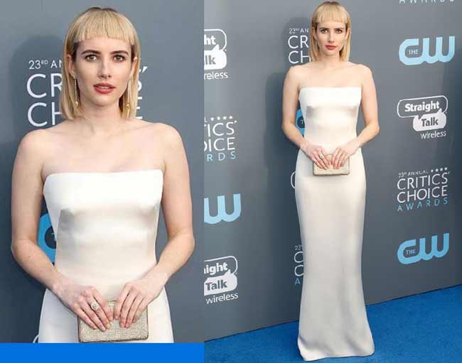 Emma Roberts at the 2018 Critics Choice Awards