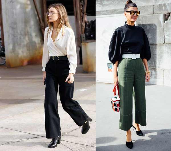 Flared trousers - slim waist