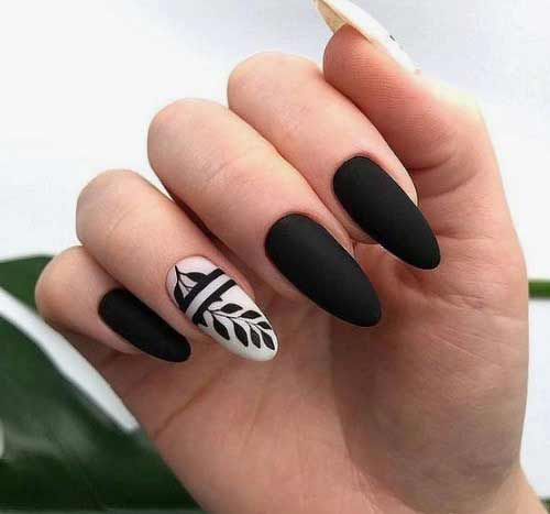 Black with a pattern on one finger