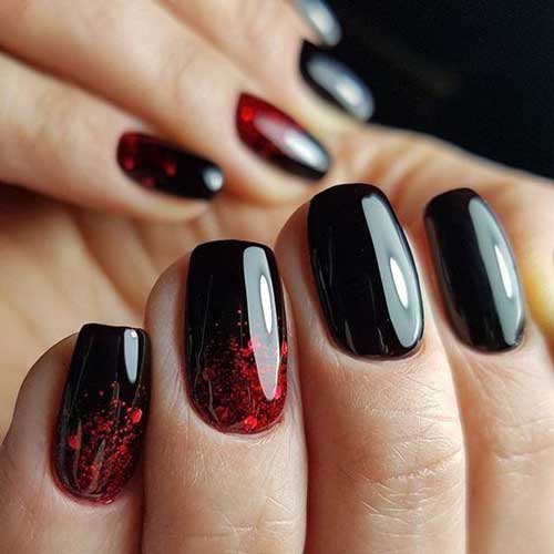 Black + red manicure idea