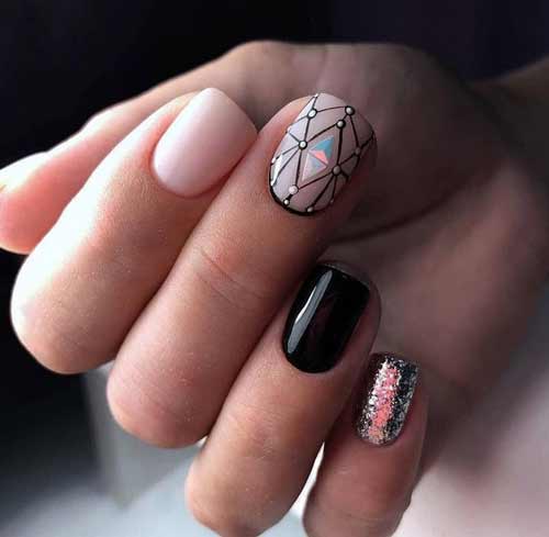 Black manicure ideas for winter