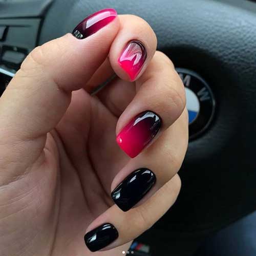 Black and red ombre