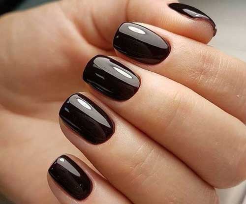 Solid black manicure