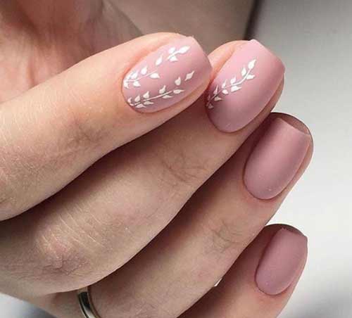 Manicure for short nails, strict design