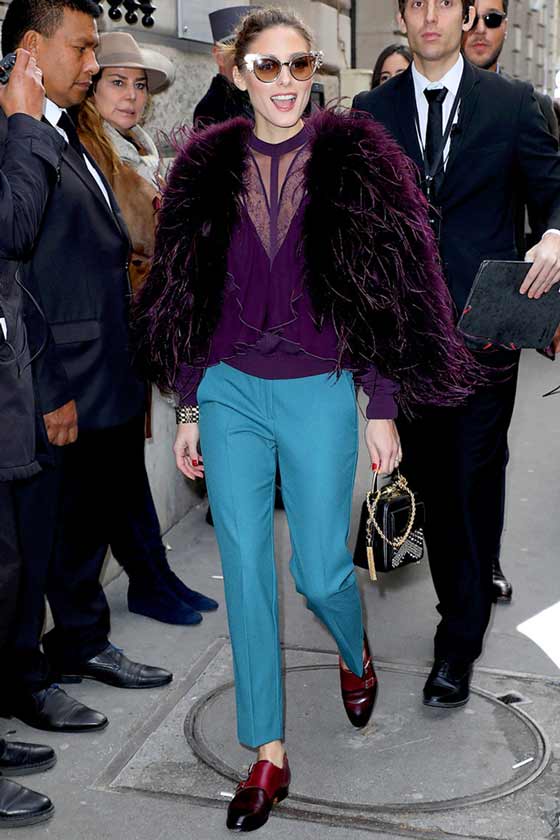 Olivia Palermo wears ultraviolet