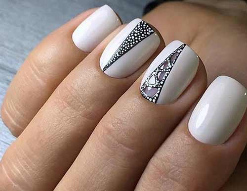 Strass et finition blanche