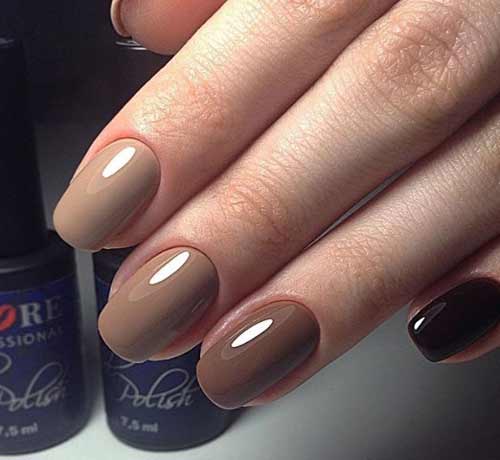 Manucure tricolore pour ongles courts