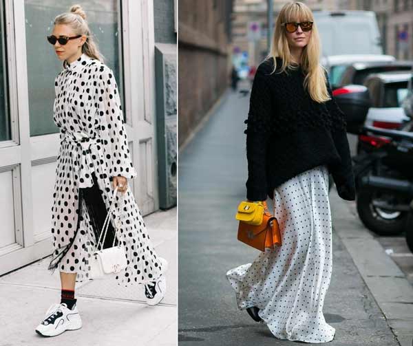 Street style with polka dots