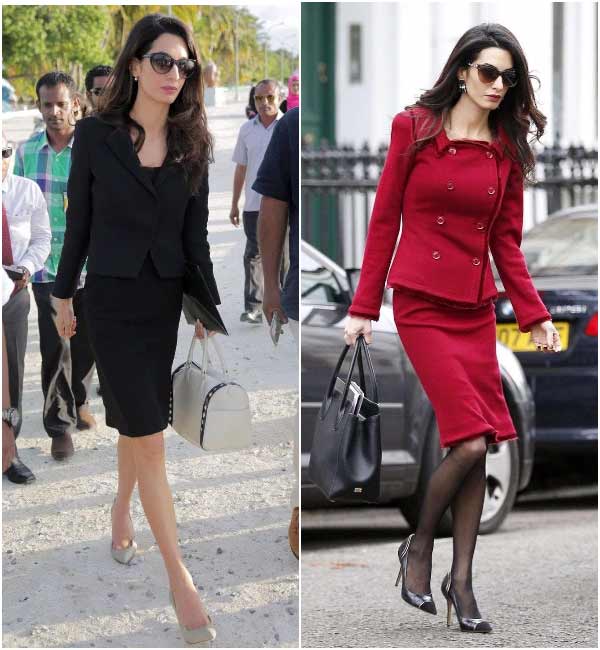 Costumes d'affaires Amal Clooney