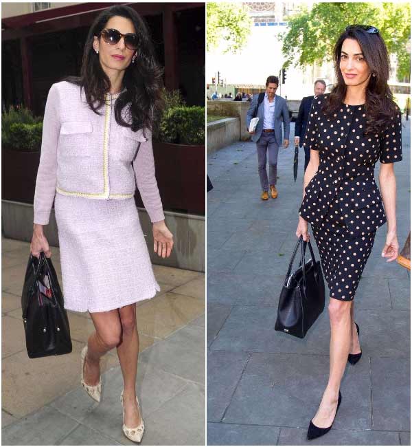 Pea print - Amal Clooney style