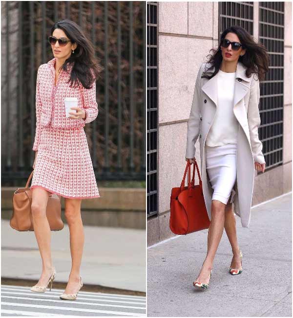 Costume en tweed Amal Clooney