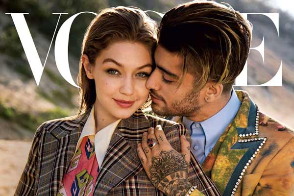 Gigi a partagé la vedette avec Zane Malik dans le numéro d'août de Vogue