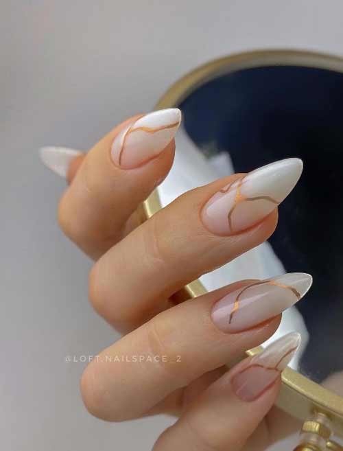 Nude manicure for March 8