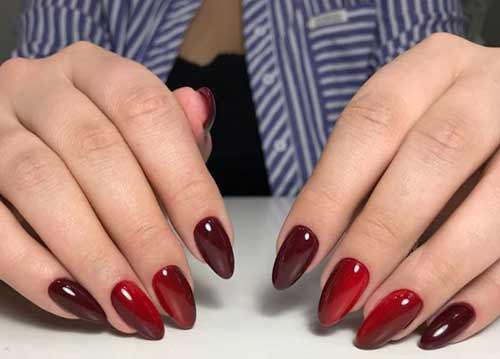 Style ombré - manucure bordeaux