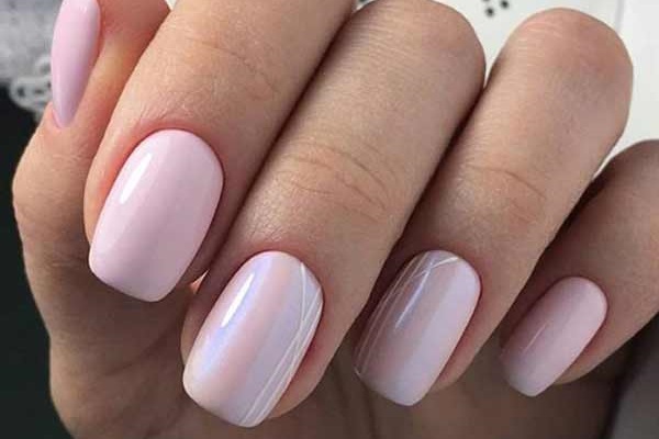 Pink lilac nail design