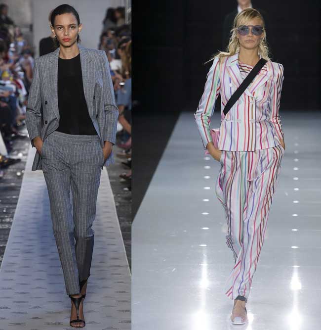 Fashionable striped suit 2018