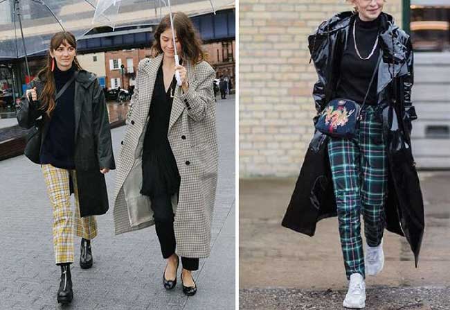 Checkered trousers with what to wear