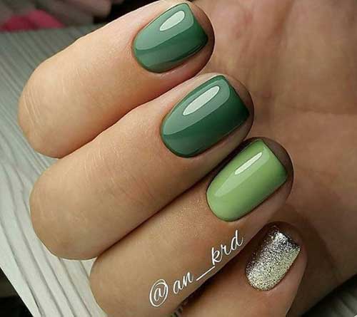 Delicate foliage - manicure idea