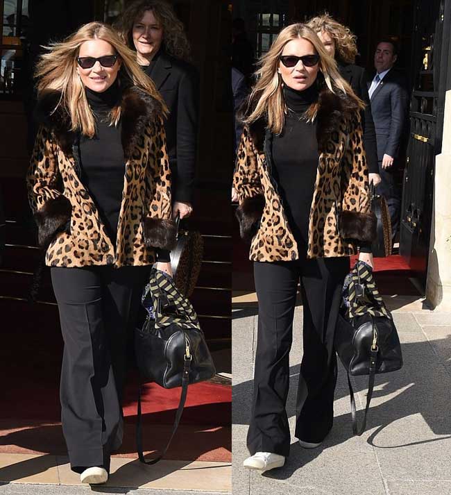 Kate Moss a montré comment porter un imprimé animalier avec le chic parisien