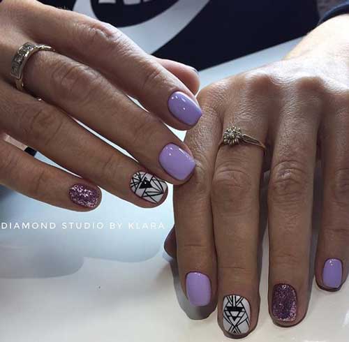 Lilac color of nail cover