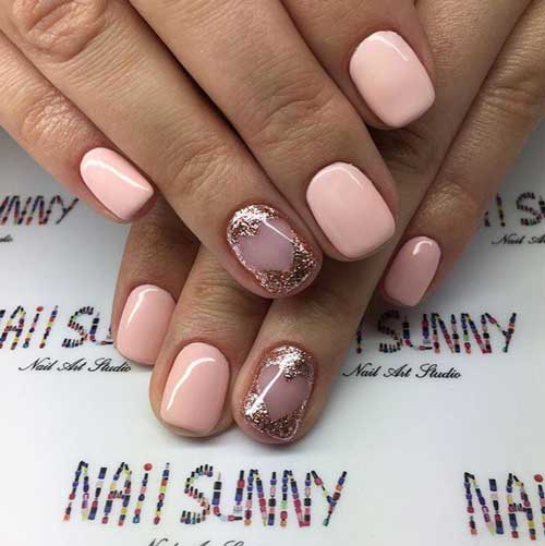 Pale pink manicure: fashion design ideas, new items spring 2018