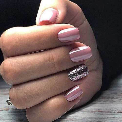 Pale pink manicure: fashion design ideas, new items spring 2018 photo 4