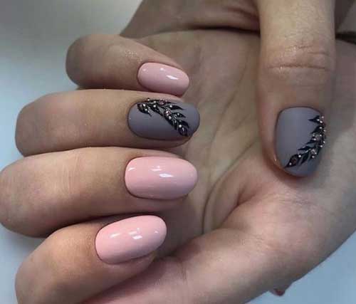 Pale pink manicure