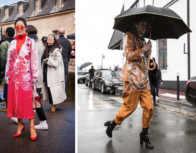 Transparent things and accessories are worn in Paris