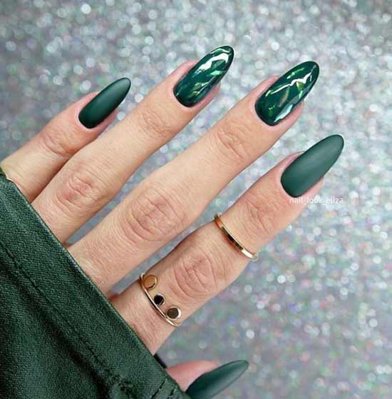 Spring green manicure