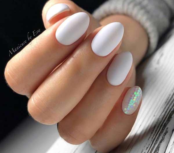 White color manicure