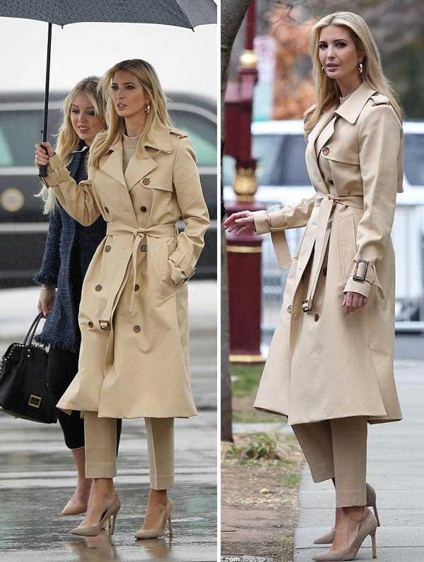 Ivanka Trump in a trench coat