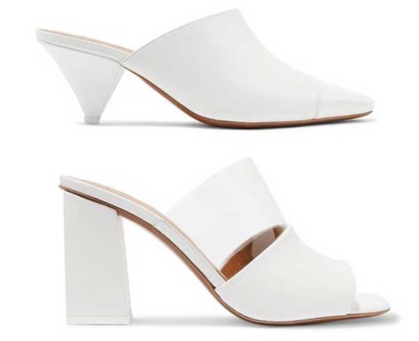 White fashion sandals and shoes 2018