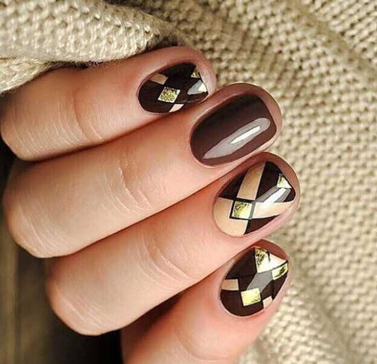 Beautiful manicure ideas in milky chocolate tones