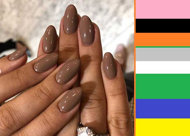 Original manicure ideas with brown shades