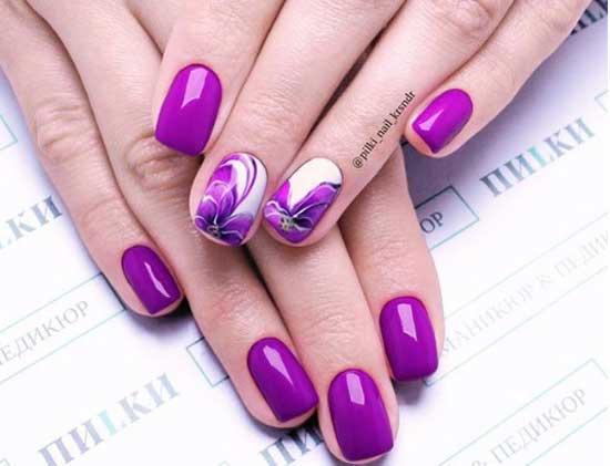 Purple manicure idea